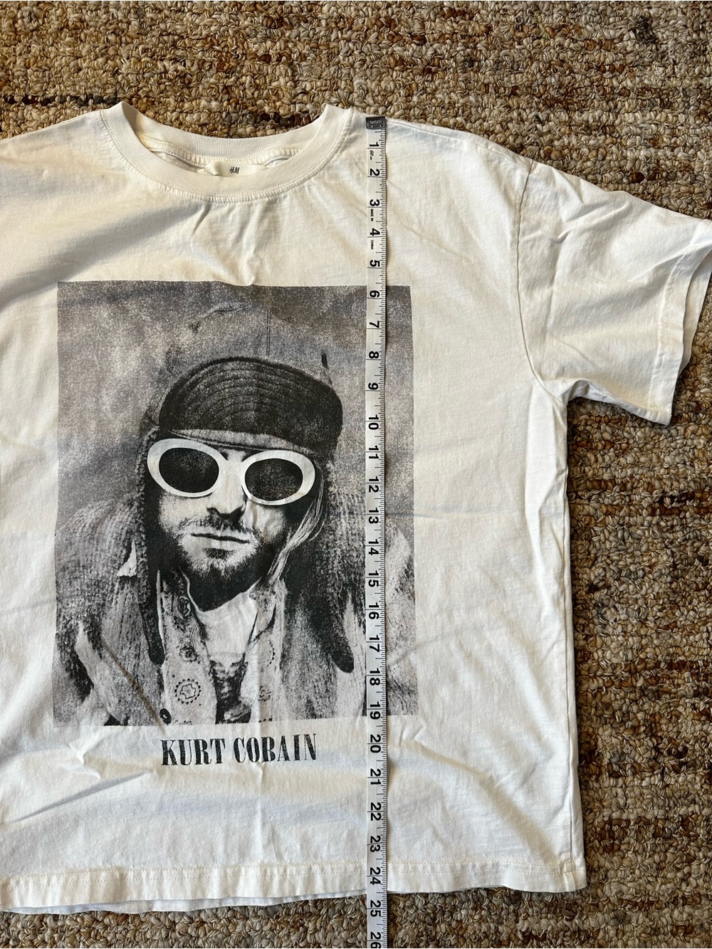 H&M White Kurt Cobain Graphic Tee - Picture 5 of 6